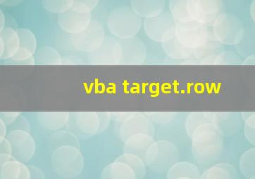 vba target.row